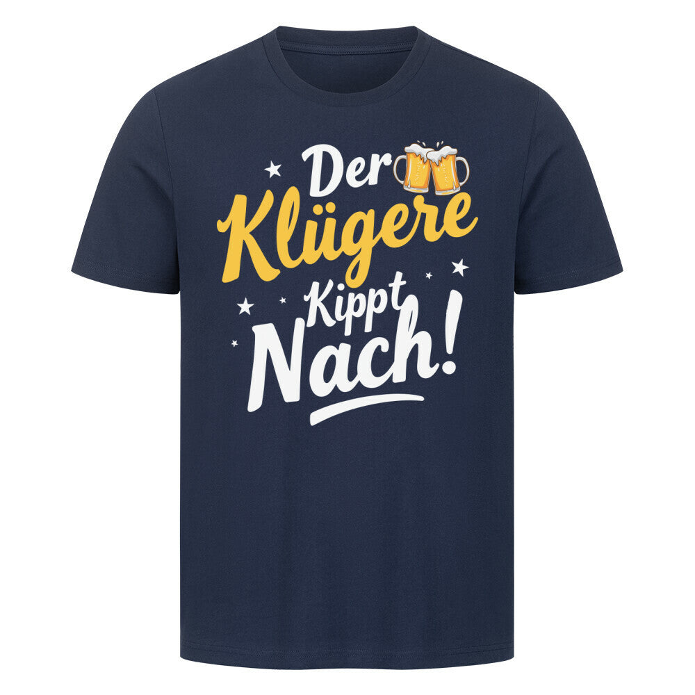 Der Klügere kippt nach Premium T-Shirt mit lustigem Bier Spruch – perfektes Shirt für Bierliebhaber